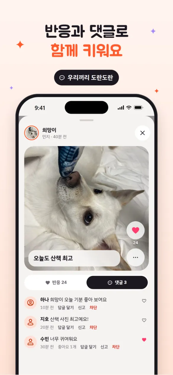반응과 댓글